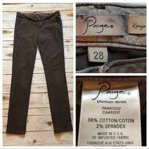 Paige Brown Kenya Trouser Skinny Jeans Size 28